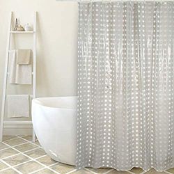 MSV 141044 douchegordijn, PVC en kunststof, polypropyleen, 12 ringen, 180 x 200 x 0,1 cm, taupe