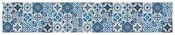 Passatoia da cucina, 100% Made in Italy, Tappeto antimacchia con stampa digitale, Runner antiscivolo e lavabile, Modello Maiolica - Chretien, cm 280x52