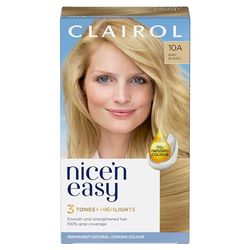 Clairol Nice'n Easy Crème Permanent Hair Dye, 10A Baby Blonde, 260g