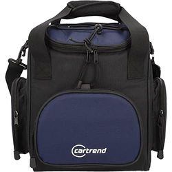 Cartrend Borsa termica da 16 litri con cavo di collegamento auto da 12 V, lunghezza 1,50 m, tracolla regolabile, 3 tasche frontali e laterali con chiusura lampo, rivestimento interno di facile