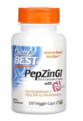 Doctor's Best PepZin GI - Suplemento para la Salud Gastrointestinal y Protección del Estómago, 120 Cápsulas