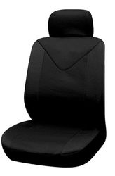 RBR Universal Front Car Seat Cover for Car, Truck, Vans, 1 Piece Black