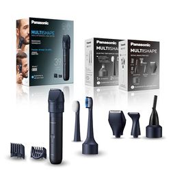 Panasonic MULTISHAPE ER-CBL1, ER-CDT1 & ER-CTW1, unità principale compatibile con accessori MULTISHAPE. Set per rasatura e taglio capelli, regolabarba, batteria agli ioni di litio, nero