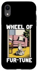 Wheel Of Fur-Tune Cat On Robot Vacuum Cleaner Cat Case for iPhone XR