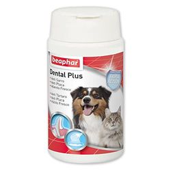 Beaphar Dental Plus | Polvo Dental para Perros y Gatos | Previene Placa y Sarro | Elimina Mal Aliento | Formulación Enzimática | 100% Algas Pardas Naturales | Sin Azúcares | 75g