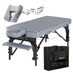 Master Massage Inklapbare mobiele massagebank massagebank massagebed behandelingsbed van hout, 71 cm