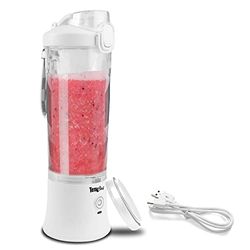 Total Chef Portable Mini Blenders Smoothie Maker Small Mixer for Milkshakes Fruit Juice Baby Food Slushie Protein shake Personal Cordless USB Blender 600ml Cup for Home Office Travel Gym White