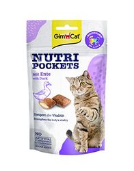 GimCat Nutri Pockets met Eend - Knapperige kattensnack met romige vulling en functionele ingrediënten - 1 zakje (1 x 60 g)