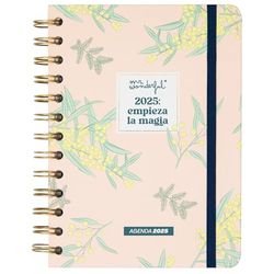 Mr. Wonderful - Agenda Office Piccola 2025 settimanale - Inizia la magia - Include 8 fogli di adesivi e frasi giornaliere motivazionali