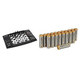 LEXIBOOK- CG1300 - Jeu d'Echec électronique Chessman Elite & Amazon Basics Lot de 20 piles alcalines Type AA 1,5 V 2875 mAh (design variable)