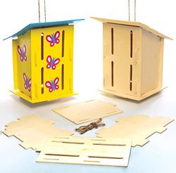 Baker Ross Kits de casas de madeira para borboletas (pacote de 2)
