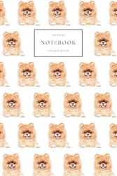Notebook College Ruled: Cute Pomeranian Watercolour Notepad, Lined Dog Journal, 60 Sheets (120 Pages), 6" x 9"