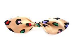 Johnny Loves Rosie Barrette avec nœud Imprimé animal Pêche/multicolore