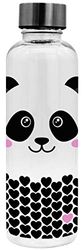 Infinite by GEDA LABELS (INFKH) Unisex Jeugddrinkfles Panda gezicht, 500 ml, helder, zwart, roze, 500 ml