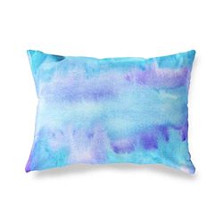 BonaMaison Aquarel Thema Decoratieve Kussensloop, Kussenhoezen Bank, Decoratieve Kussenhoesjes, Kussensloop; Sofa, Slaapkamer, Kantoor, Auto 35x50 Cm - Ontworpen en vervaardigd in Turkije