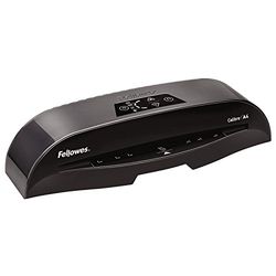 Fellowes Calibre A4 lamineringsapparat för 80–125 mikron folier, 60 sek. Uppvärmningstid, dammfri laminering, inkl. 10 gratis A4-folier, svart/grå