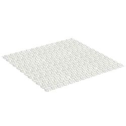 Tatay Tapete de banheira antiderrapante de PVC com ventosas, resistente ao mofo e microbicrómio, anti-bacteriano, design de peixes, branco pergamón. Medidas: 54 x 54 cm