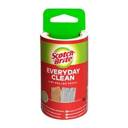 Scotch-Brite Everyday Clean Lint Roller Refill - 1 Roll 56 Sheets - Works Great on Pet Hair, Clothing, Furniture and More