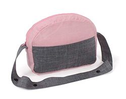 Bayer Chic 2000 853 15 Changing Bag for Dolls, Doll Changing Bag Changing Bag, Doll Accessories, Doll Bag, Melange Grey/Pink