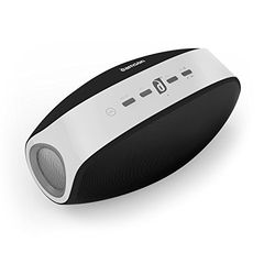 Damson Vulcan - Cassa Bluetooth Wireless Portatile Con Bassi Potenti, Bianco/Nero