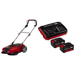 Einhell Spazzatrice a Batteria Te-Sw 18/610 Li-Solo Power X-Change & 2x 4,0Ah & Twincharger Kit PXC