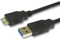 Pro Signal CAC250046 Câble USB 3.0 A mâle vers Micro B mâle 1 m Noir