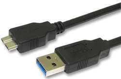 Pro Signal CAC250046 - Cable USB 3.0 A macho a micro B macho, 1 m, color negro