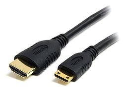 Media Express Cable de Alta Velocidad (Conector de Tipo A a C, HDMI A Mini Hdmi, 1.5 m, Negro