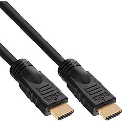 InLine HDMI-kabel, 19-polig, stekker/stekker, 15 m zwart