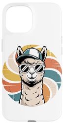 Tourbillon Rétro Alpaga Lunettes de Soleil Alpagas Coque pour iPhone 15