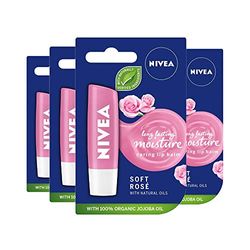 Nivea Soft Rose Lip Balm 4.8g: Moisturizing Lip Care with a Subtle Floral Touch