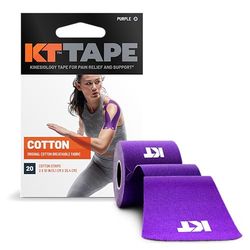 KT Tape Original 20 Bandes Ruban de kinésiologie prédécoupé en Coton Unisexe, Violet, Taille Unique