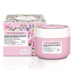 Helan Cuor di Petali - Nourishing, Scented Body Cream with Vitamin E, Sweet Almond Oil, Ancient Rose Petals - Non-Greasy, Melting, Gentle Moisturiser with Softening, Silky Effect - Made in Italy 200ml