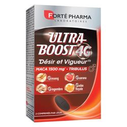 Forté Pharma - Ultra Boost 4G Désir et Vigueur - Complément Alimentaire à base de Maca et Tribulus - Tonus Masculin - 30 comprimés
