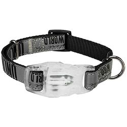 Explore Esplora collare con lampeggiatore, S-M: 30-45 cm/20 mm, nero/riflettente