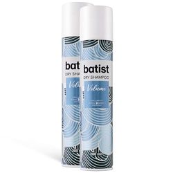 Batist Shampoo Secco Volume, Shampoo a secco per capelli strutturati e voluminosi in 3 minuti, senz'acqua, Shampoo secco per acconciature e messe in piega, per tutti i capelli, 2x200 ml, Made in Italy