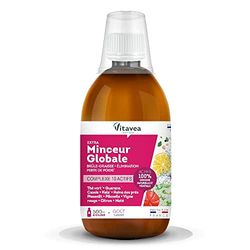 Vitavea - Extra Minceur Globale - Complément Alimentaire Brûleur de Graisse Puissant - 10 Actifs Minceur Perte de Poids dont Guarana, Thé Vert, Maté - 500 ml - Cure de 10 jours - Fabriqué en France