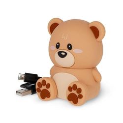 Legami - Speaker Wireless con Supporto, The Sound of Cuteness, Tema Teddy Bear, Ricaricabile, Cavo USB Incluso, Utilizzabile come Supporto per Cellulare, 6 x 8 x 5 cm