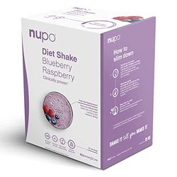 NUPO Diet Shake Mirtillo-Lampone - Frullati dietetici premium per la gestione del peso I Frullato sostitutivo del pasto, clinicamente testato per il controllo del peso I 12 porzioni I Senza OGM