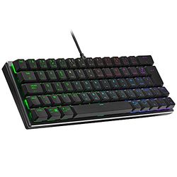 Cooler Master SK620 Teclado para Juegos con Cable - Diseño Compacto del 60%, Teclas mecánicas Planas, iluminación RGB por tecla, Teclas directas, MacOS/Windows Compatible - Diseño Space Grey, FR