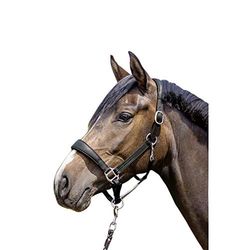 HKM Mira Leren Halster Zwart Warm Bloed
