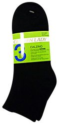 Glooke Selected Lot de 3 Chaussettes Coton x3 Paires Coupe Vivo Noir TG. Unique 22yy