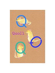 Komar Muurafbeelding | ABC Animal Q | Poster, kinderkamer, letters, foto, woonkamer, slaapkamer, decoratie, kunstdruk | zonder lijst | P036Q-30x40 | grootte: 30 x 40 cm (breedte x hoogte)