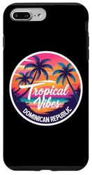 Tropical Vibes Repubblica Dominicana Beach Summer Sun Souvenir Custodia per iPhone 7 Plus/8 Plus