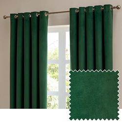 furn. The Ultimate Velvet oscuranti occhielli coppia di tende – Tende in velluto opaco termico morbide ed eleganti che bloccano la luce (Smeraldo - 117x137cm)