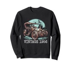 Vintage 1956 Steampunk auto classica automobile 68° compleanno Felpa