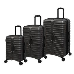 it luggage Jumbo - Juego de 3 piezas rígidas expandibles de 8 ruedas giratorias, gris gaviota oscuro, 3 piezas, juego de 3 piezas, juego de 3 piezas, juego de equipaje giratorio expandible de 3 piezas