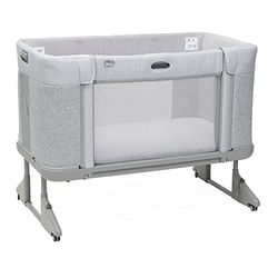 Chicco Next2Me Forever, Co-sleeper wieg voor Pasgeborenen, Compatibel met Diverse Bedden, 3-in-1 Co-sleeper wieg voor Pasgeborenen, Verstelbare Hoogte, Goede Luchtcirculatie, 4 Wielen,Inclusief Matras