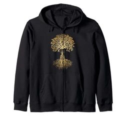 Árbol de la vida con mujer Yoga Camiseta Chakra Haka Yoga Sudadera con Capucha