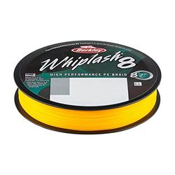 Berkley Whiplash8, Vislijn, Superlijn, Roofvissen, Snoek, Baars, Snoekbaars, Forel, Unisex, Geel, 0.18mm, 23.3kg, 51lb, 330yd